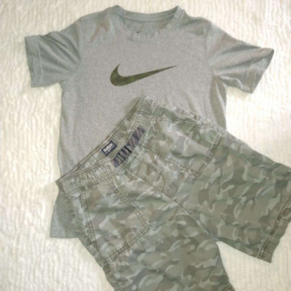 Boys outfit,Nike top & Oshkosh shorts .
